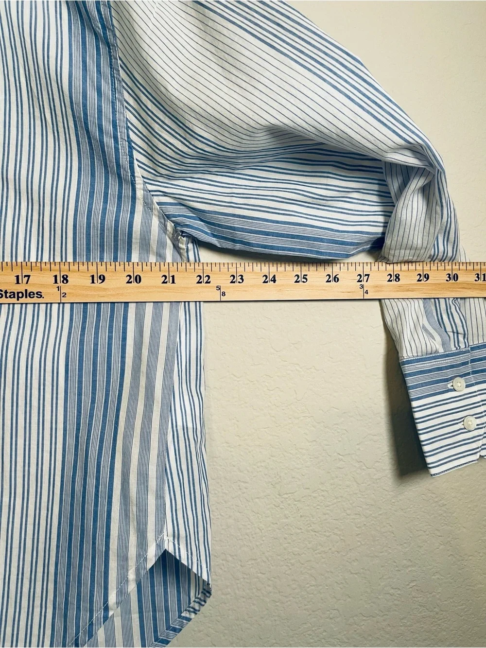 Madewell NWT Notch-Collar Popover Shirt Size Small in Hermitage Blue Stripe - Picture 9 of 12